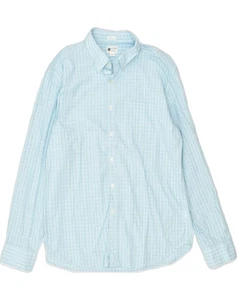 J. CREW Mens Tailored Fit Shirt XL Blue Check Cotton WU57 - Picture 1 of 3
