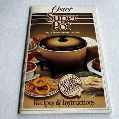 Oster Super Pot Electric Cooker Recipes And Instructions Booklet ONLY - Image 1 of 4
