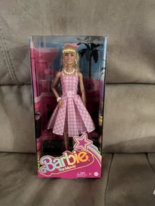 Barbie The Movie Collectible Doll Margot Robbie Pink Gingham Dress FREE SHIPPING - Picture 1 of 2
