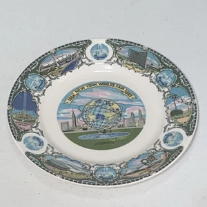 Vintage 1964 1965 New York World's Fair Unisphere Souvenir Plate Japan US Steel - Picture 1 of 8