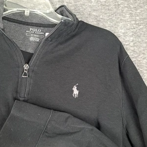 Polo Ralph Lauren 1/4 Zip Pullover Sweater leicht schwarz Herren Medium M - Bild 1 von 9