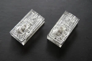 2 x Lego Lichtsteine 2x4 Leuchtstein 54604c01 rote LED, Batterien erneuert - Bild 1 von 3