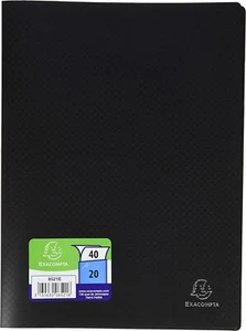 Exacompta A4 Soft Cover 20 Pockets Display Book Anti-Glare Presentation Black - Picture 1 of 7
