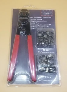 Iwiss Ratcheting PEX Cinch Tool for Fastening Stainless Clamps 3/8 to 3/4 Inch. - Picture 1 of 6