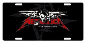 METALLICA CUSTOM LICENSE PLATE CAR EMBLEM 80'S ROCK Version II - Imagen 1 de 1