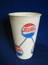 Vintage 1940's-1950's Pepsi Cola Double Dot Bottle Cap Wax Cup 14oz. NOS