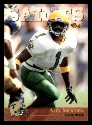 Alex Molden 1996 Classic NFL Rookies Card #27 New Orleans Saints - Image 1 of 2