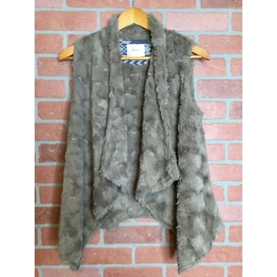 Chaleco de piel sintética Anthropologie Elevenses talla M frente abierto mafia esposa Foto 1 de 4