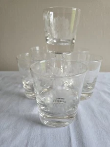 VTG Set Of 6 WJ Hughes Cornflower  Floral Etched Clear Juice/Wiskey Glasses - Picture 1 of 12