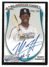 Monte Harrison 2012 Bowman Perfect Game All-American Classic Autograph #MH /200