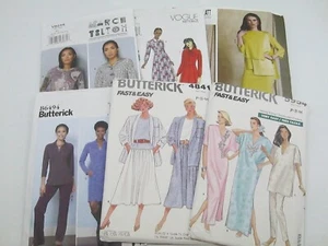 6 Misses Sewing Patterns Size 6-14 Uncut Vest Dress Caftan Skirt Pants Jacket - Picture 1 of 11