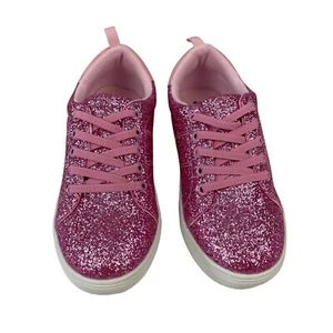Bernal Girls Sparkle Glitter Sequin Sneakers Pink SZ/1 - Picture 1 of 12