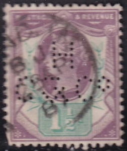 GB QV. SG198. 1 ½. Dull purple and pale green. VG/F. Used. Cat £8. M24 - Picture 1 of 2