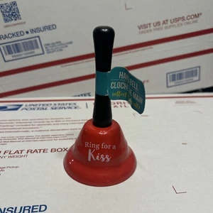 Ring for a Kiss-Metal Hand Bell Bedside Call Bell Dinner Bell - Picture 1 of 5