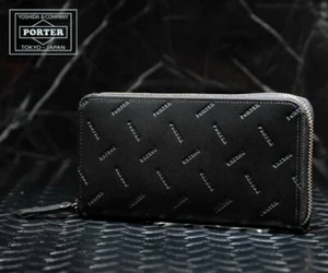 New Yoshida Bag Porter Enchase Long Wallet Black PORTER 180g Brand Made in Japan - Picture 1 of 10