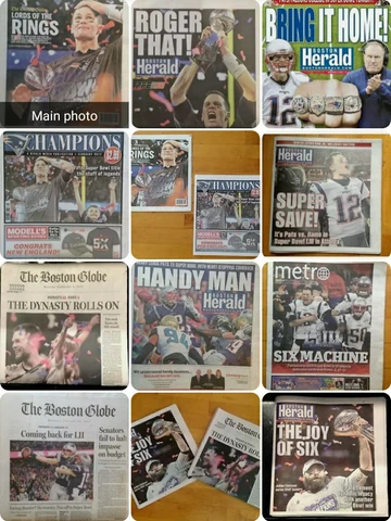 Tom Brady New England Patriots Super Bowl LI/ AFC Champion Newspaper Varieties Cover