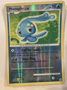 Manaphy 9/130 Holograma Inverso Raro Diamante y Perla Pokemon Juego de Cartas Coleccionables LP - Imagen 1 de 2