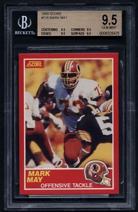 1989 SCORE RC #116 MARK MAY BGS 9.5 (QUAD 9.5) GEM MINT ROOKIE #8326425 - Picture 1 of 2