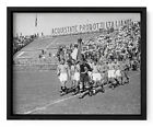 Fútbol Mundial 1934 Meazza Combi Rosetta Vintage Poster Fotografía Blanco Negro