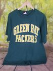 Green Bay Packers Mens Green Front Print Shirt Large 100%Cotton