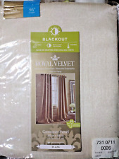 JCP Royal Velvet PLAZA Grommet Blackout Panel Ivory Beige 50" x 95" NIP