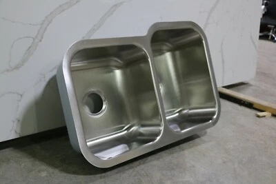 Elkay Revere 40-60 Stainless Steel Kitchen Sink Undermount Double NCFU312010L