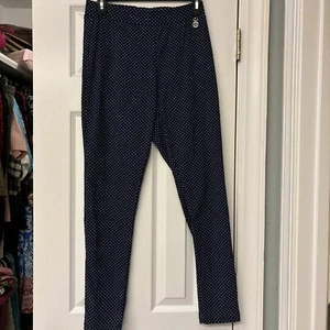 Tommy Hilfiger Women's Pants Navy 10 Stretch Polka Dot. All Season. Work Casual - Picture 1 of 6