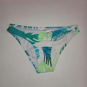 New Xhilaration Womens Sz XS Bikini Bottom Swimsuit Palm Print Tropical Green - Picture 1 of 6