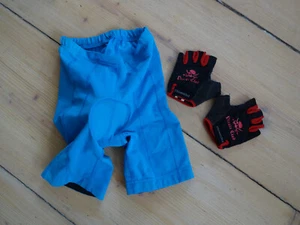 Wie Neu Kinder Radhose Ziener Gr. 140 und Fahrradhandschuhe "Pirat" von Röckl - Bild 1 von 4