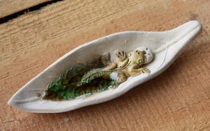 5 Räucherstäbchenhalter Gecko Handarbeit Keramik Räuchern Räucherstäbchen-Halter - Bild 1 von 7