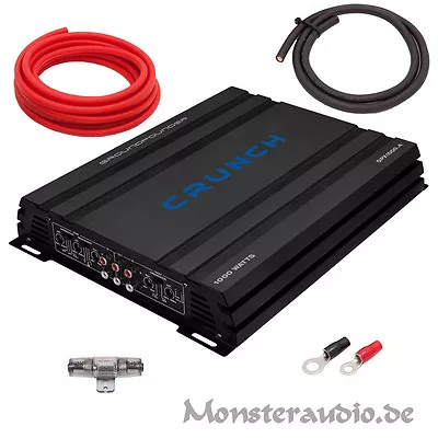 Crunch GPX1000.4 1000 Watt 4-Kanal Verstärker Auto Endstufe + 20mm² OFC Kabelset - Bild 1 von 2