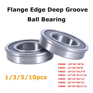 1/3/5/10pcs Flange edge deep groove ball bearing F6000/F6001/F6002/F6003~F6006 - Picture 1 of 8