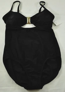womens Apt 9 black elegant ONE PIECE SWIM SUIT SIZE small cut out back brand new - Picture 1 of 6