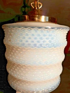 ANTIQE FENTON Art Deco OPALESCENT Pendant Ceiling Light Fixture Shade Z13 - Picture 1 of 12