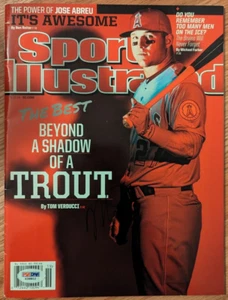 REVISTA DEPORTIVA ILUSTRADA FIRMADA POR MIKE TROUT COMPLETA CERTIFICADO DE AUTENTICIDAD PSA ANAHEIM ANGELS LA - Imagen 1 de 4