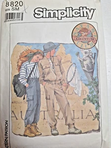 Cargo Pants Jacket Top Girls Boys S 7 Simplicity 8820 Sewing Pattern Cut VTG - Picture 1 of 7