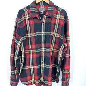 Eddie Bauer Flannel Plaid Shirt Jacket Shacket Size L - Picture 1 of 9
