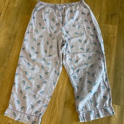 Pantalones de pij/lounge Disney Eeyore Capris estampado púrpura para mujer XL Foto 1 de 4