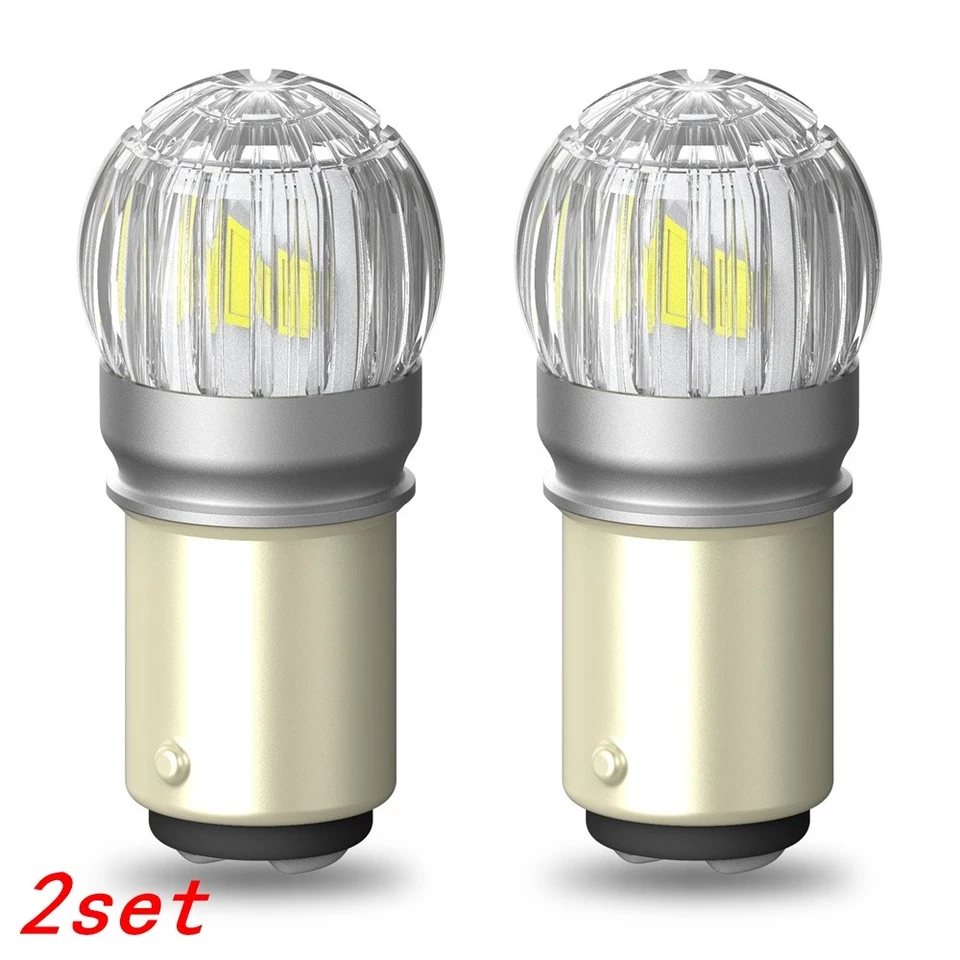 2set AUXITO 1157 LED Tail Brake Stop Reverse Parking Turn Signal Light BulbWhite Foto 1 de 4