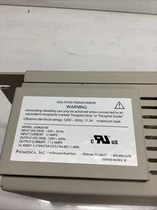 PROMEDICA Trasformatore di isolamento 35820-00 120V M-717s - Foto 1 di 8