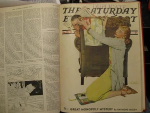 Bound Saturday Evening Post Jan-Mar 1940 WWII Norman Rockwell J C LeYendecker - Picture 1 of 14