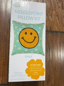 Nuovo Needle Creations Kit Cuscino Punta Ago Sorriso Viso - Foto 1 di 7