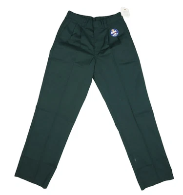 Dickies Pleated Front Boys Pants Dark Hunter Green Stain Release Youth 18R - Image 1 of 4
