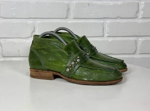 RARE A.S. 98 AIRSTEP Leather Boots Loafer Women's SZ 38 GREEN - Picture 1 of 7