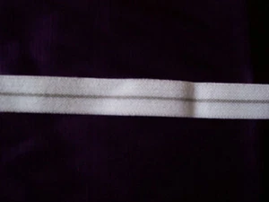 10 metres White 20mm elastic with grey stripe through middle - Picture 1 of 1