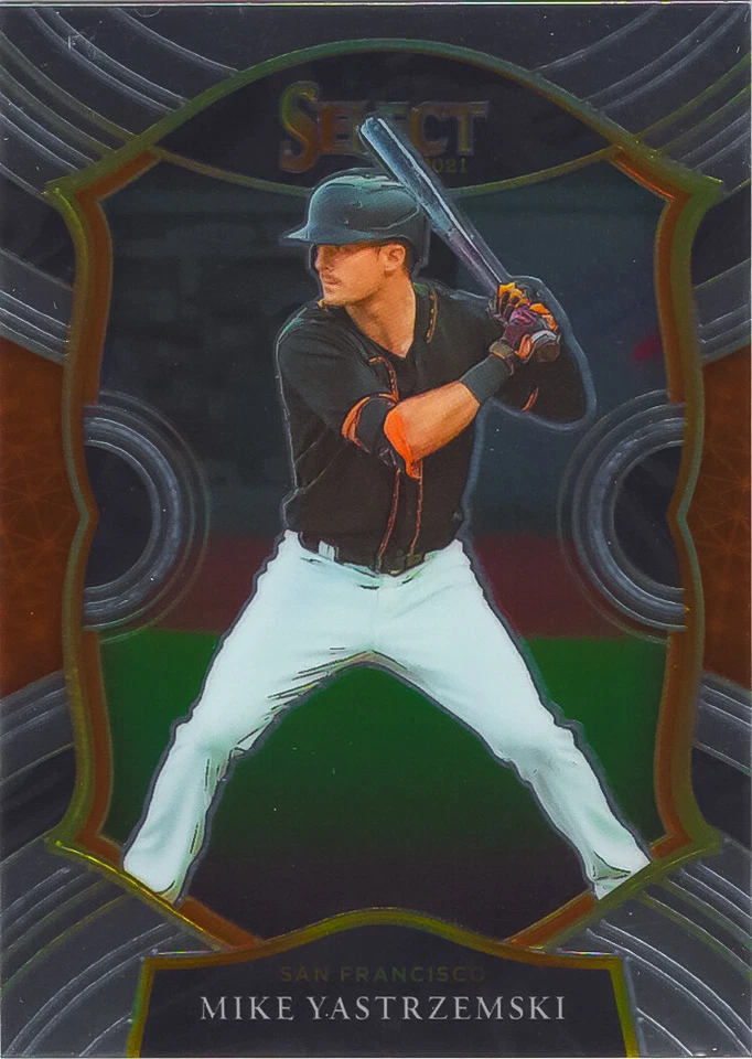 Mike Yastrzemski 2021 Panini Select Baseball Chrome Card #79 Giants Concourse - Image 1 of 2