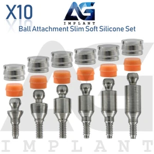 10 gerade Kugelaufsatz Abut ment Slim Soft Set Dental Sechskant - Bild 1 von 4