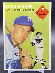 Tarjeta de béisbol 1954 Topps #32 Duke Snider Salón de la fama Brooklyn Dodgers de colección - Imagen 1 de 2