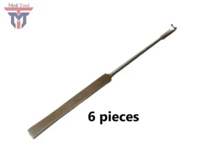 6 Spay Gancio Snook Strumenti Chirurgici Veterinari Acciaio Inox - Foto 1 di 3