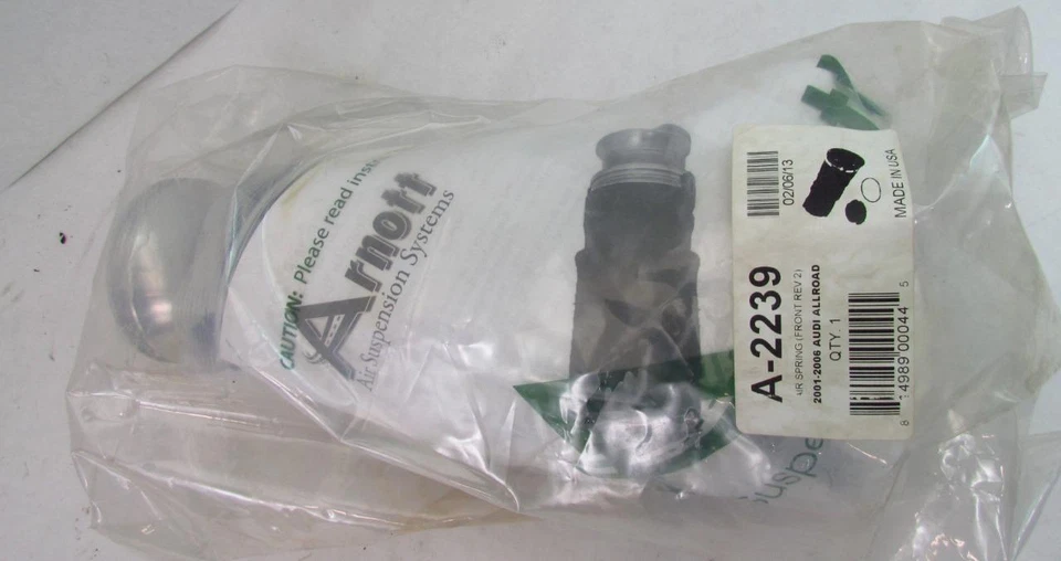 ARNOTT REVISION 2 FRONT AIR SPRING AUDI ALLROAD 01-05 A-2239 GENUINE IN PACKAGE - Image 1 of 3